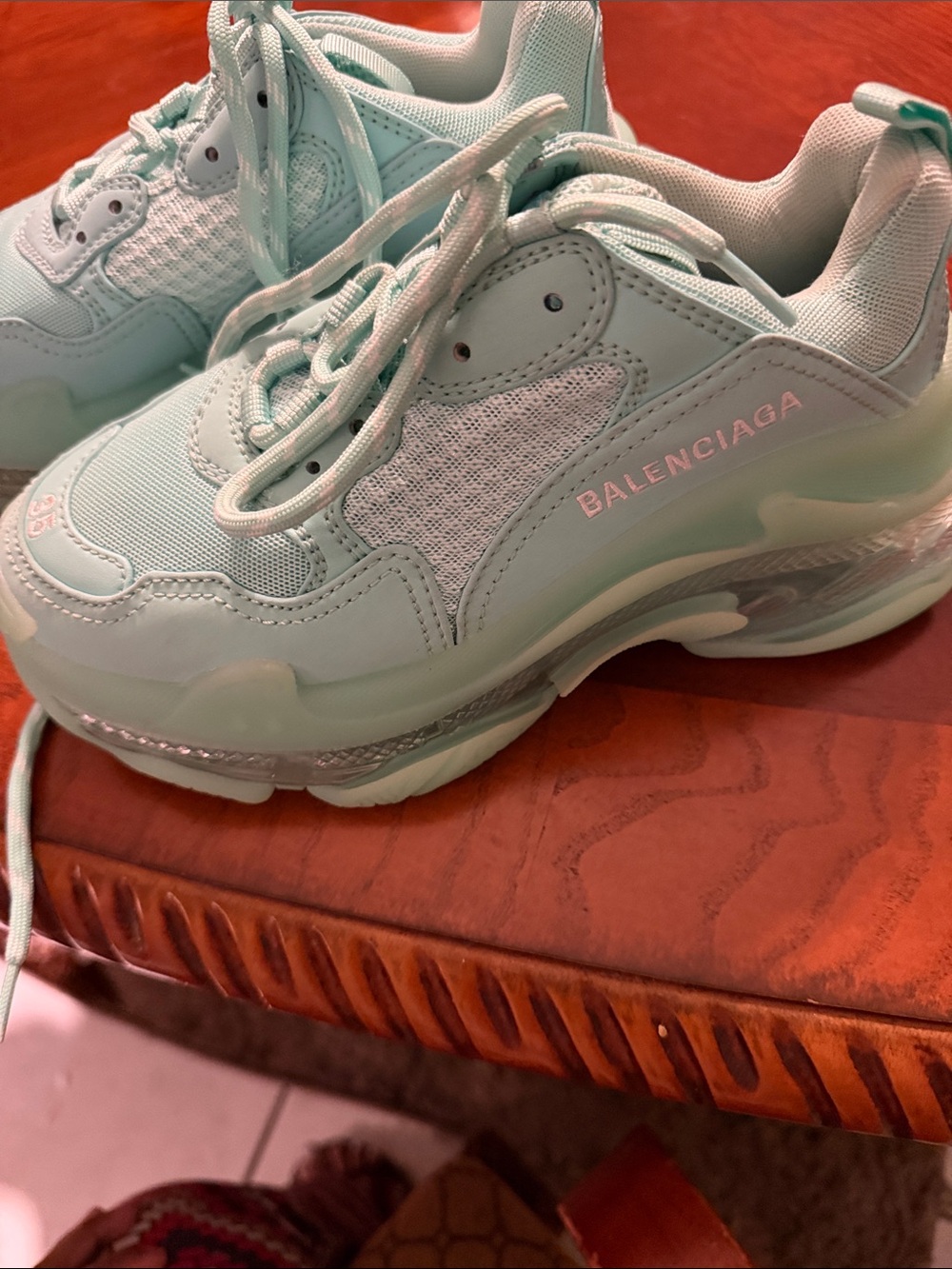Balenciaga Women's Triple S Sneakers in Mint